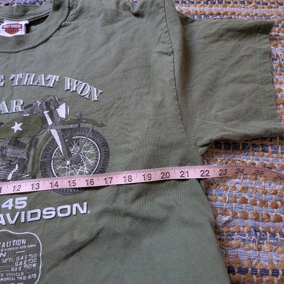 Vtg 1997 Harley-Davidson Pearl Harbor Honolulu Hawaii T Shirt XL Green WLA-45 Mi - Picture 5 of 9